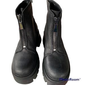 Gianni Bini GB All-Star Black Chunky Lugg Boots